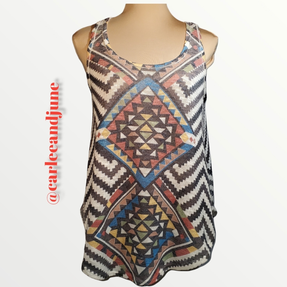 GAZE WOMENS LIGHT KNIT TANK TOP SIZE M